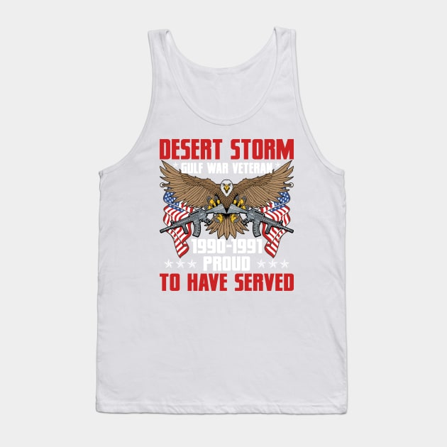 Desert Storm Veteran T-shirt Tank Top by Kingdom Arts and Designs